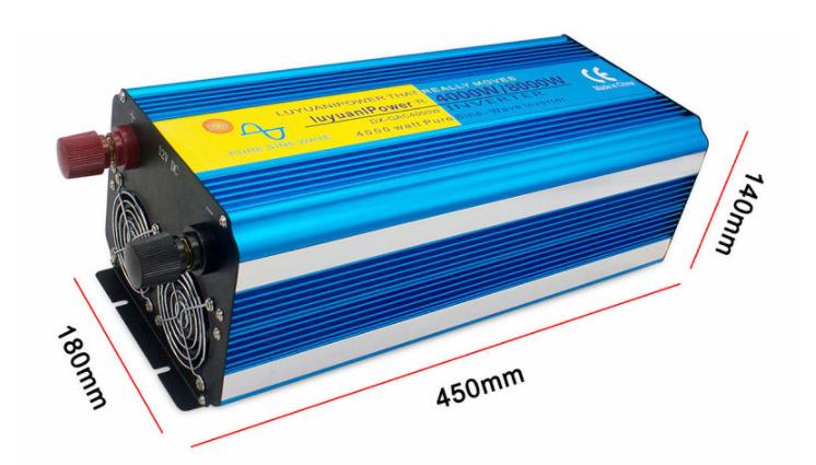 Pure Sine Wave Inverter 4000W Power Inverter 24V to 110V DC to AC with LED Display Remote Controller for Truck RV Home Solar System