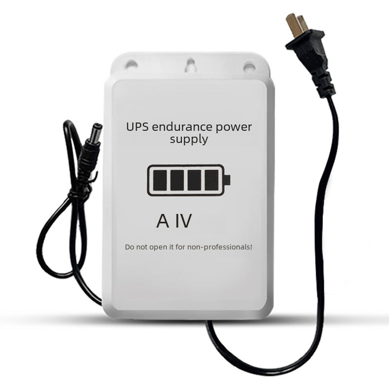 Monitor battery life, power supply, UPS, uninterruptible power supply, power failure, backup battery, emergency 12V power adapter camera