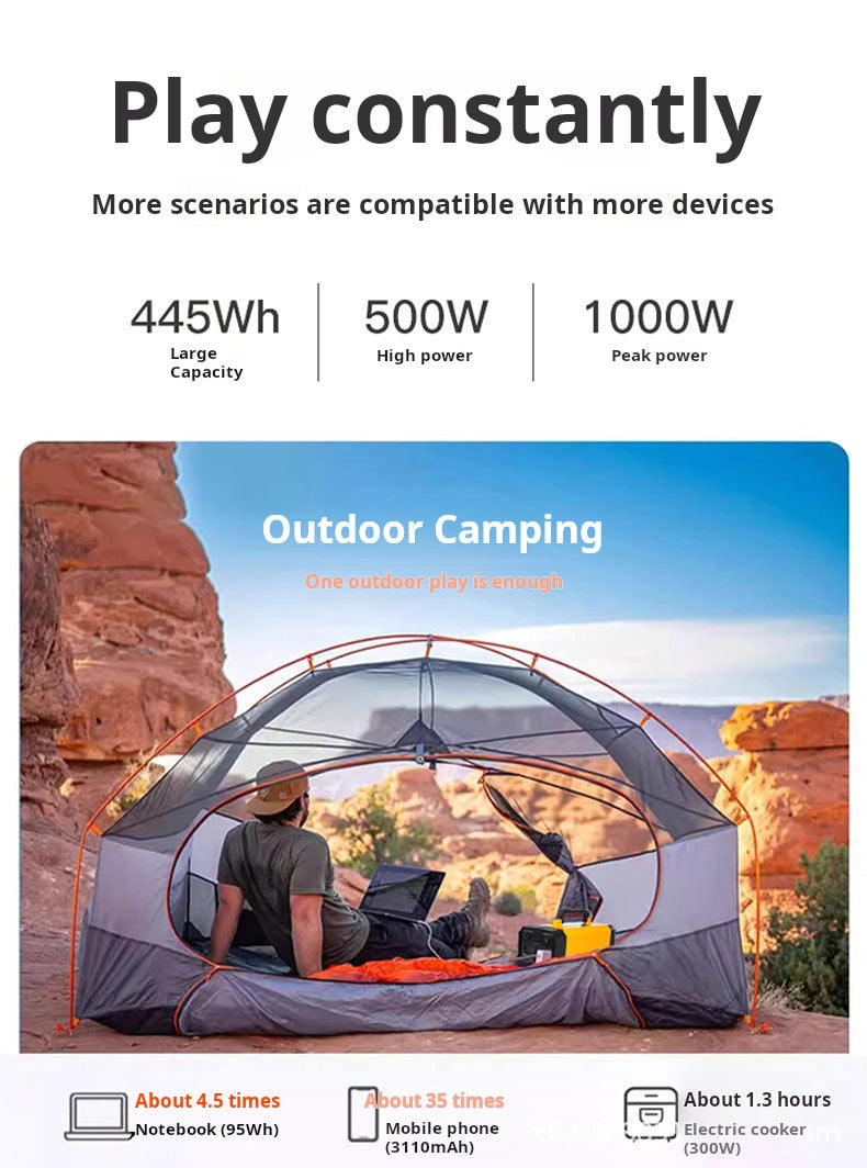 Portable lithium battery UPS energy storage, outdoor emergency mobile camping, stall self-driving tour, high-power backup power supply