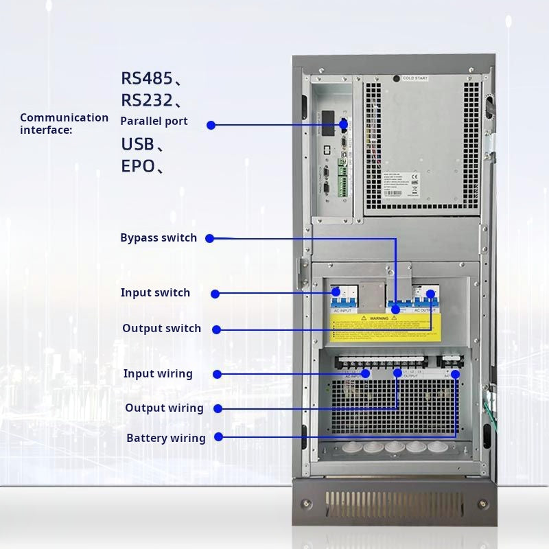 Zero-second switching online uninterruptible power frequency 40KVAUPS power supply, indoor emergency standby monitoring, battery life power supply